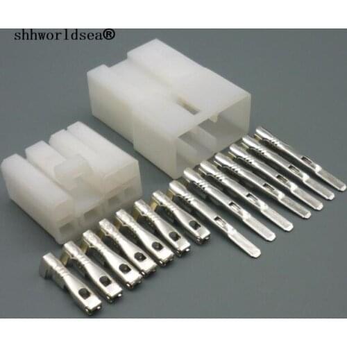 Shhworldsea 5/10/30/50/100sets Female male 5 Pin PA66 Auto Electrical Wiring Harness Connector plug MG610189