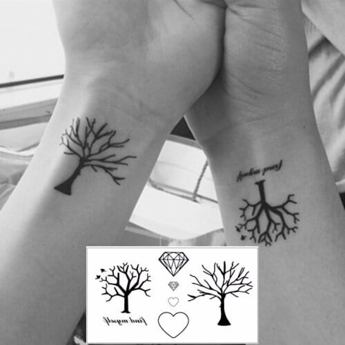 SHNAPIGN Black trees Flash Tattoo Hand Sticker 10.5*6cm Small Waterproof Henna Beauty Temporary Body Sticker Art FREE SHIPPING
