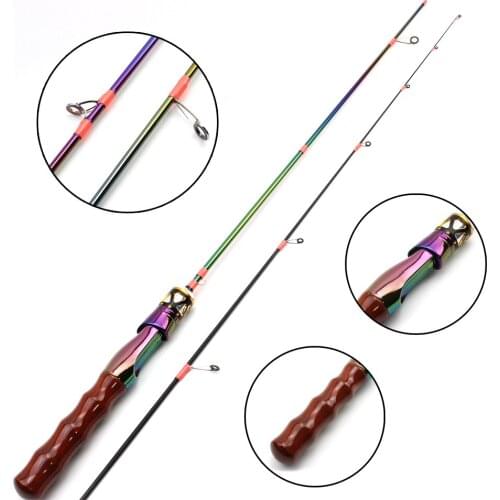 1.68M Lure Fishing Rod Spinning Casting Fishing Rod 2 Sections Carbon C.W.3-7g Slow Fishing Pole solid tips wooden handle