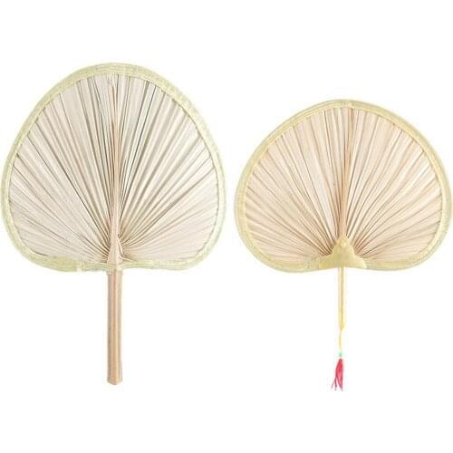 Handmade Fan Handheld Palm Leaf Fan Cool Baby Mosquito Repellen Fan Summer Manual Straw Hand Fans Palm Leaf