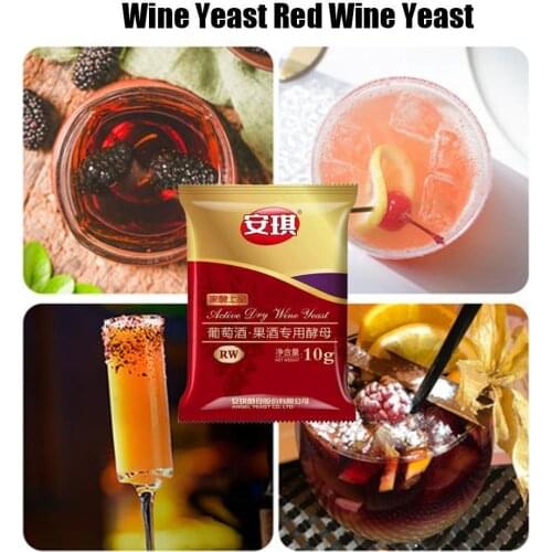 1 Pack Yeast Alcohol, Active Dry Wine Yeast, Used For Red 10 Brewing bag Shipping G Wine / Free F1U6