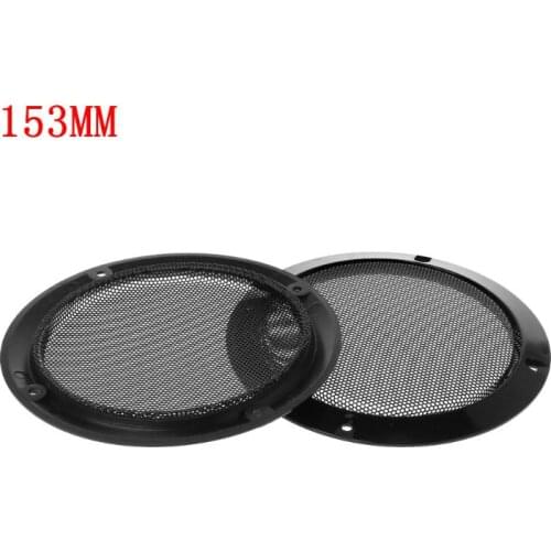 2PCS Protective Speaker Cover Steel Mesh Grille Grills Decorative Circle DIY Accessories Black A9LC