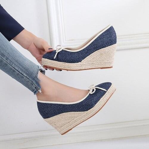 2021 Fashion High Heels Women Party Shoes Brand Women Wedges Shoes Elegant Ladies Pumps Casual Woman Wedges Plus Size 42