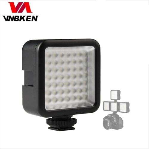 3 in 1 Triple Hot Shoe Mount Adapter Extension Bracket Holder Fill Light Kit Mini LED Fill Light With 49 Bright LED Beads
