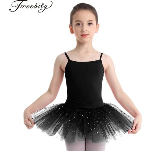 Kids Teens Professional Ballet Tutu Dress Bowknot Diamond Tulle Ballet Dancewear Gymnastics Leotard for Girls Dance Class Dress