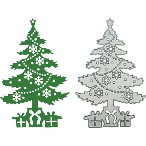 Large Size Christmas Tree Pattern Metal Cutting Dies DIY Invitation Congratulation Card Craft Paper Die Cutter For Scrapbook