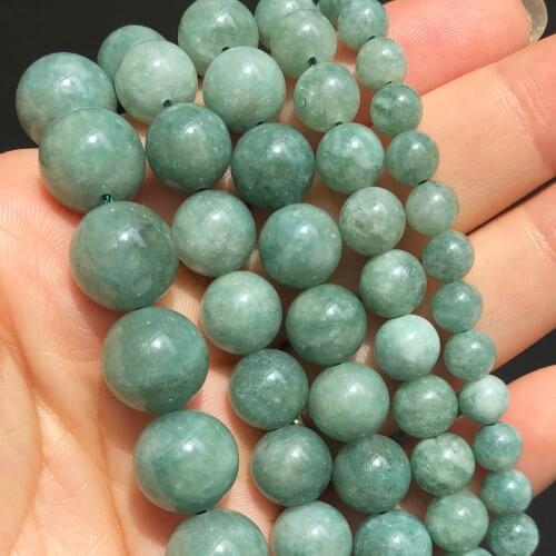 6 8 10 12mm Burmese Jades Stone Beads Natural Loose Spacer Beads For Jewelry Making Round Beads DIY Bracelet Accessories 15