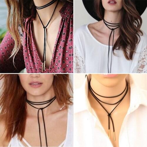 2018 Fashion Gold Color Women Long Sweater Bib Rope Choker Necklace Collar Chain For Women Men On Neck Jewelry Mother Day Gift