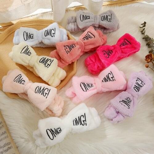 Soft and soft coral velvet bow elastic hair band for women and girls sweet headscarf headscarf headgear hair accessories