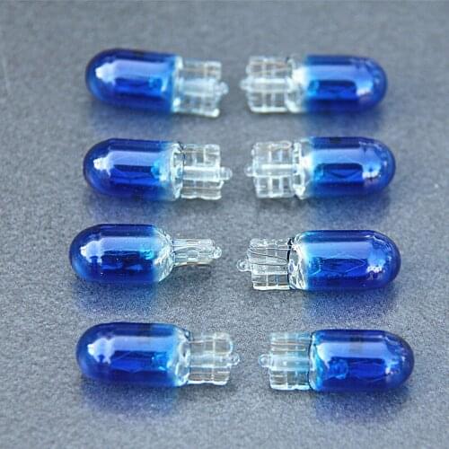 10000pcs Halogen Bulb 168 194 5W Blue Halogen Globe Front Parking Light Headlight Bulb Glass Wedge Base DC 12V