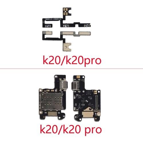 Power Flex Cable On Off Sim Card USB Charging Port Dock Connector Flex Cable For xiaomi mi K20 pro