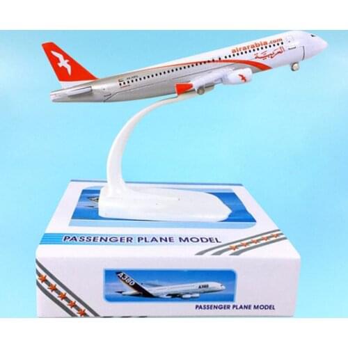 16CM 1:400 Scale Airbus A320-200 Model Toys Airarabia Airlines Resin Aircraft Plane Collectible Display Airliner Collection Gift