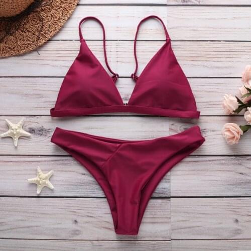 Bikini Set 2021 Sexy Push Up Swimwear Women Brazilian Swimsuit Low Waist Biquini Halter Two Pieces Bathing Suit