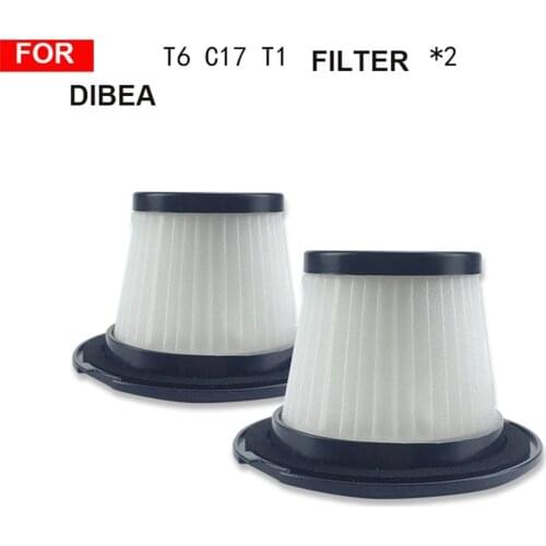 2pc Vacuum Cleaner Filter Replacement Fit For Dibea T6 C17 T1 Cordless Stick Vacuum Cleaner Parts Accessories#dp4