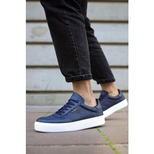 Knack Casual Male Sports Shoes 011 Navy Seasonal Comfortable Orthotic Insole Style Sneaker Spring Summer 2021 Fashion Laced