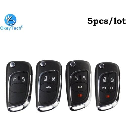 OkeyTech 5pcs/lot for Opel Astra Zafira Vectra Chevrolet Cruze Modified Flip Folding Remote Ignition Key Shell Fob Cover HU100