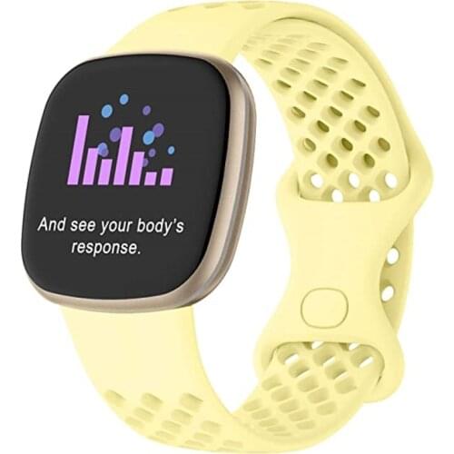 L / S silicone watchband For Fitbit versa 3 sports breathable bracelet band for fitbit sense / versa3 Wrist strap