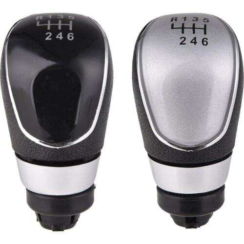 Silver Black Gear Shift Knob 5 Gear 6 Speed Manual For Ford Focus 2 MK2 FL MK3 MK4 MK7 GALAXY FIESTA Car Styling
