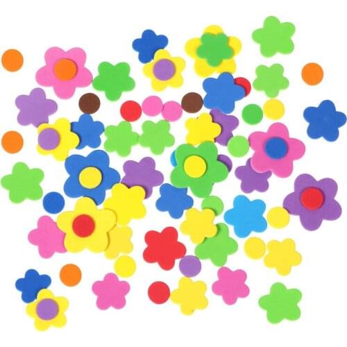 Self Adhesive Kindergarten Foam Paper Kids Toys Children Sticker Sponge Patch Multicolor Manual DIY Production