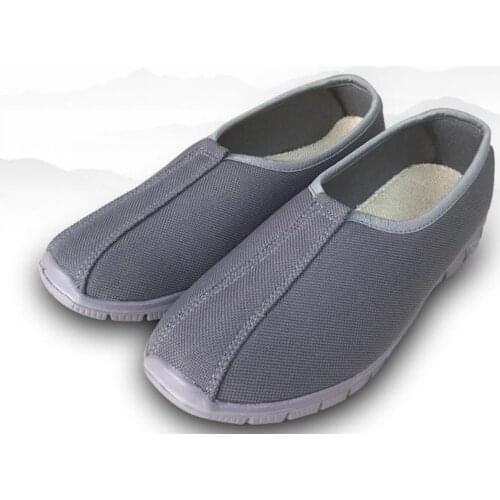 Unisex gray Spring&Autumn waterproof shoes buddhist lay meditation shoes shaolin kung fu monk shoes