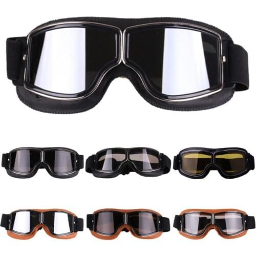 Universal Outdoor Windproof Vintage Motorcycle Goggles Motorbike Helmet Glasses