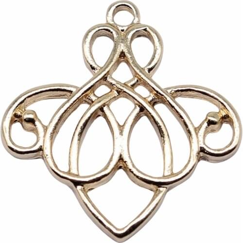 WYSIWYG 10pcs 25x24mm KC Gold Color Geometry Charms Pendant For Jewelry Making Earring Making Accessories