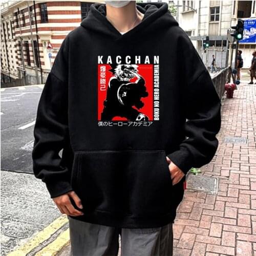 Janpanese Anime My Hero Academia Bakugou Katsuki Printing Sweatshirts Women Harajuku Cartoon Graphic Streetwear Winter Hoodies