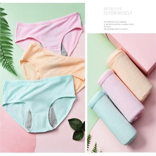 Soft Cotton Seamless Women Panties Women Physiological Briefs Leakproof 5Pcs/set Menstrual Period Widen Underwear Health