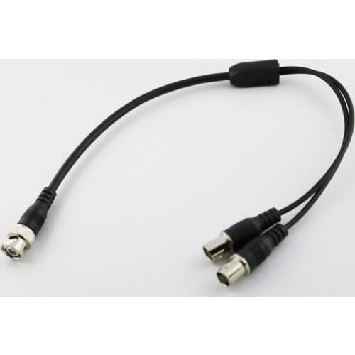 1pcs BNC Male to 2x BNC Female Y Type Splitter Combiner Adapter Test Probe Wire Cable 40cm