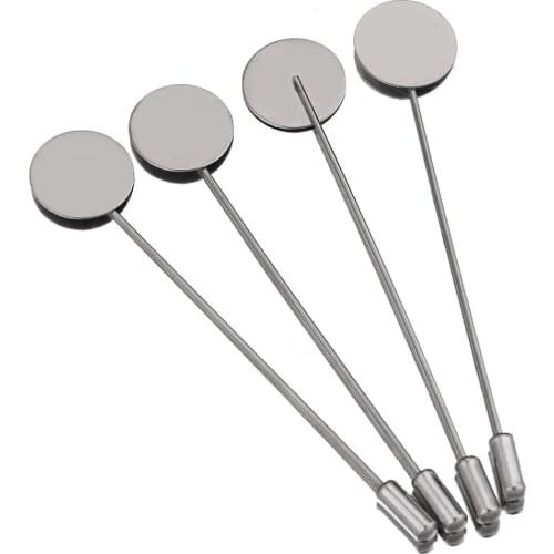 10pcs/lot Fit 10 15mm Stainless Steel Long Brooch Safety Pin DIY Lapel Dress Jewelry Brooches Accessories Wholesale Lots Bulk