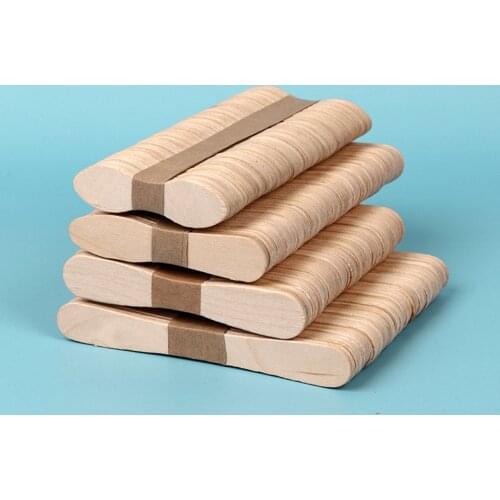 100pcs/50pcs Natural Wood Ice Cream Sticks Food Grade Flat Pudding Cake Tasting Sampling Handy Art Crafts Cakesicle Stick