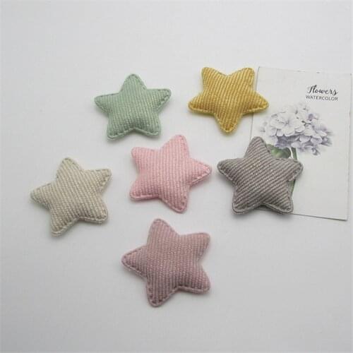 30pcs/lot 4.8cm Star Padded Appliques for Children Headwear Hair clip Accessories and Garment Accessories