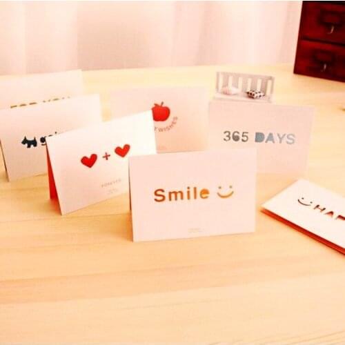 5pcs Korea Creative Love Greeting Card Gift Cards Hollow Card with Envelope Birthday Card Universal