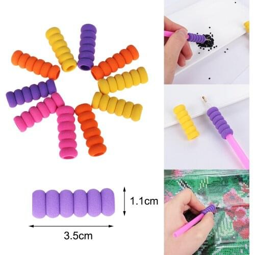 20/pcs Diamond Painting Accessories Diamond Embroidery Pen Cover Diamond Embroid Tools Sponge Rhinestone Mosaic Point Pen Cover