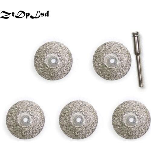 ZtDpLsd 5 Pcs 25mm Diamond Cutting Discs Cut Off Blade for Dremel Rotary Tool Abrasive Disc Dremel Accessories Disco De Corte