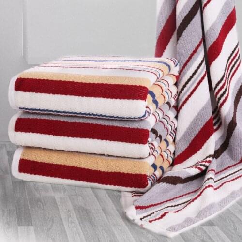 Bath Towel Plain Large Size 90x180cm Striped Towel 613g Cotton Bathroom Beach Towels