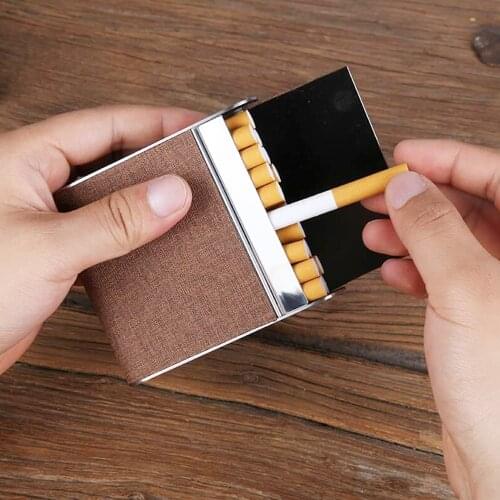 Cigarette Case Personalized Stainless Steel Business Card Case Tobacco Holder Storage Box for Father Male Men Friend Gift
