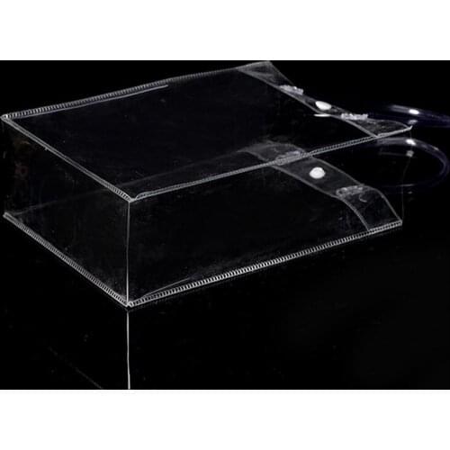 HOT 20pcs/LOT 20*28*10CM Waterproof transparent gift bag plastic bag PVC shop cosmetic packaging bag party holiday Supplies