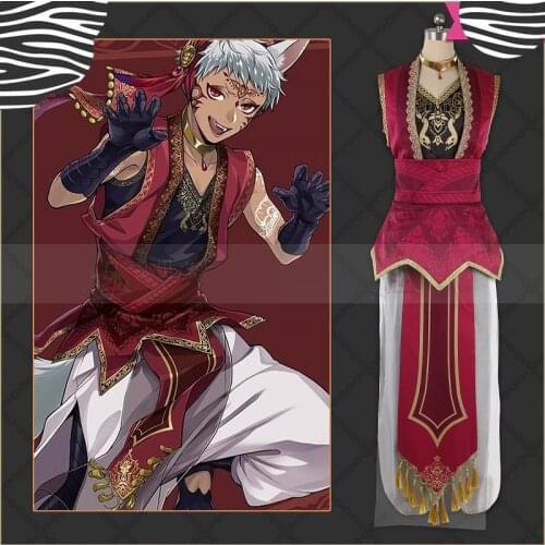 Hot!!!Anime Twisted Wonderland Cosplay Costume Kalim Jamil Christmas Uniform X