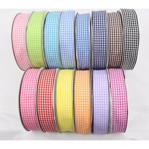 GZ25MM , Cotton plaid ribbon 25mm , 10 yards , DIY handmade materials , Clothing accessories accessories headdress