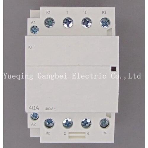 ICT 4P 40A 2NO 2NC 220V/230V 50/60HZ Din rail Household ac contactor