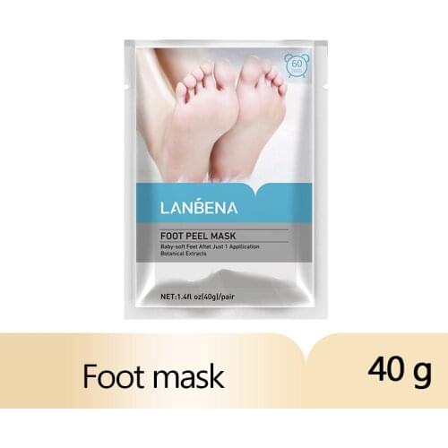 LANBENA Exfoliating Foot Peel Mask Only Need One Pair Remove Dead Skin Thoroughly in 2-7 Days Foot Mask Peeling Cuticles Heel