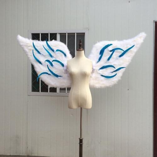 Fashion White angel wings prop catwalk show prop Angel Feather wings Window prop underwear catwalk prop