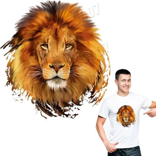 Fashion Lion Stickers For Clothing Personalized Washable Handmade Parches On T-Shirts Environment Friendly A-Level Patches