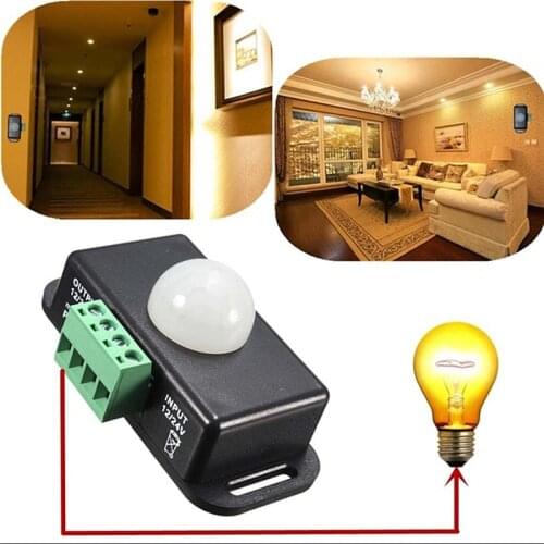 Module Automatic DC 12V-24V 8A Body Infrared PIR Movement Sensor Switch Human Motion Sensor Detector Switch For LED Strip Light