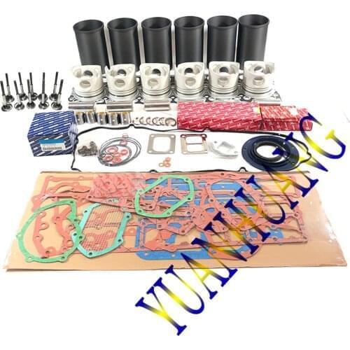 6D102 Engine Rebuild Kit Overhual Repair Gasket With ValveFor Komatsu Excavator Tractor Diesel Engine