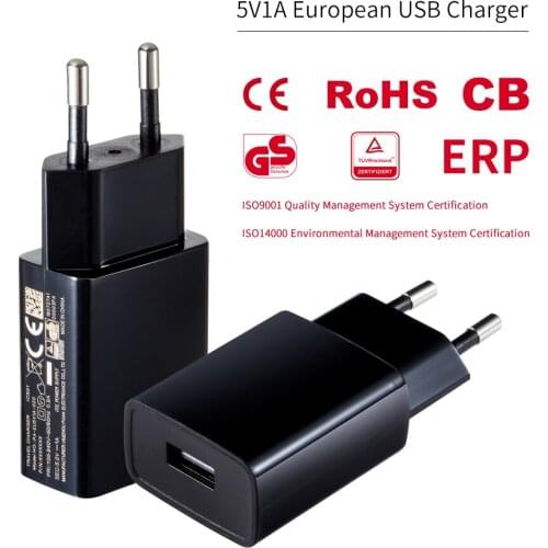 5V 1A AC USB Port Power Wall Charger Adapter Travel EU Plug for Samsung Wall Charger Wholesale 100pcs/lot