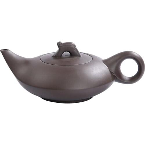 Raw Ore Purple Sand Teapot Creative Household Purple Clay Pot Piaoyi Tea Pot Flat Pot Tea Pot Home Office Gift
