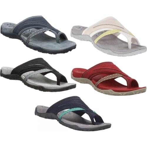 Open Toe Women Sandals for Summer Beach Arch Support Design Flip Flop Flat Heel A66