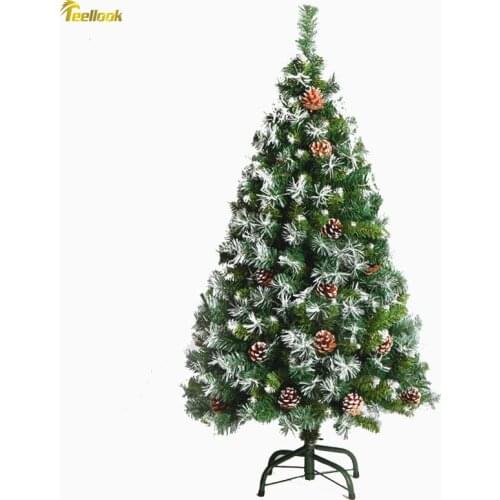 Teellook 1.2 m / 120cm soiled white pine cones Christmas snowflake Christmas decoration and decorative hotel parlor mall